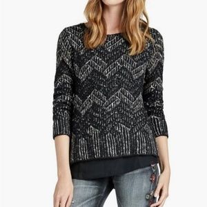 Lucky Brand Chevron Shine Sweater size XS.